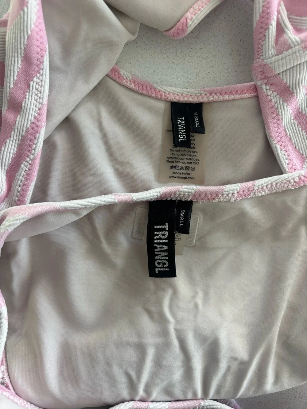 triangl swimwear Pink Zebra One-Shoulder Bikini